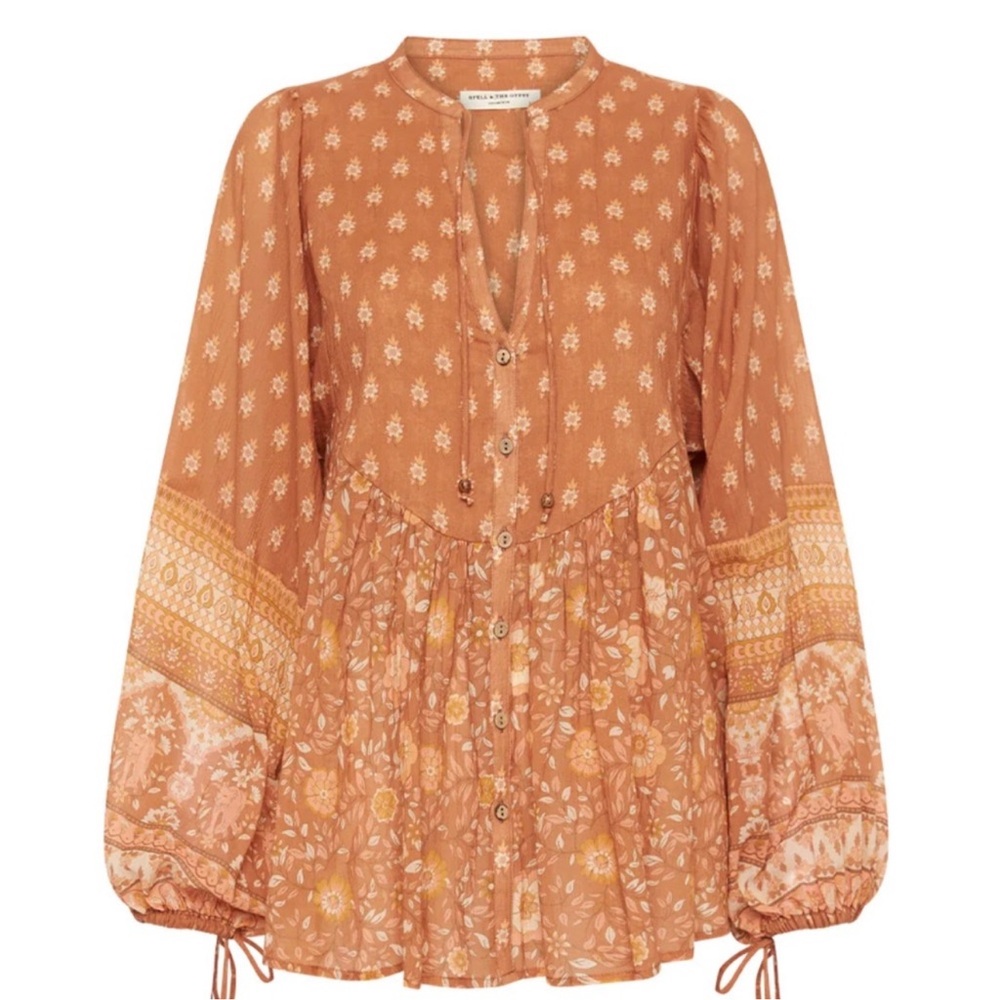 Spell and the gypsy Utopia Blouse in cinnamon - Picture 2 of 5